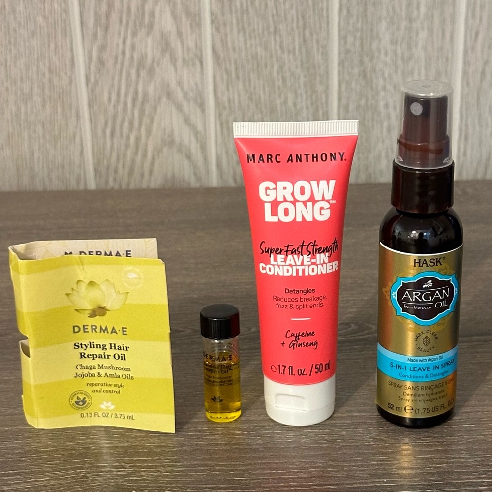 Hask Argan Oil Leave-In Spray Derma-E Styling Repair Oil Marc Anthony Grow Long